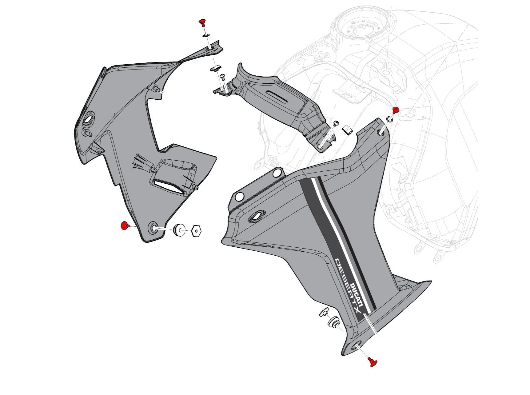 KV478 - CNC RACING Ducati DesertX (2022+) Front Fairing Screws – Accessories in the Factory Racing Motorcycle Aftermarket Accessories and Parts Online Shop
