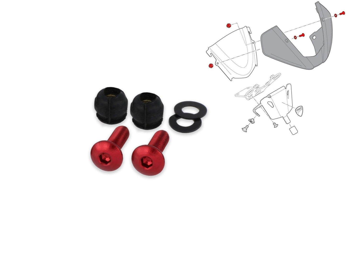 KV479 - CNC RACING Ducati Monster 950 (2021+) Wind Screen Screws – Accessories in the Factory Racing Motorcycle Aftermarket Accessories and Parts Online Shop