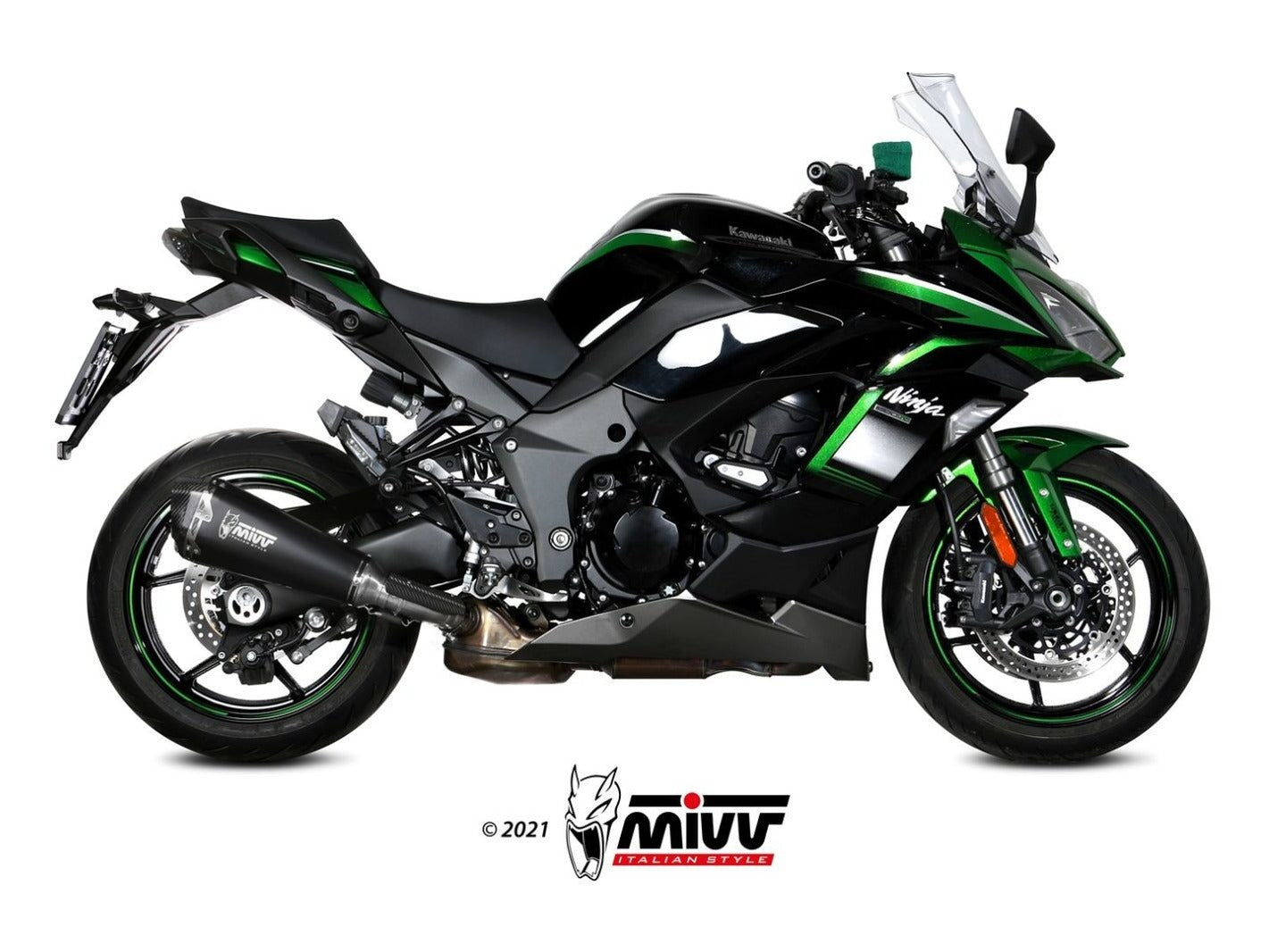 MIVV K.054 KAWASAKI NINJA 1000 SX / TOURER ( 2021+ ) Slip On Exhaust "Delta Race" (black; approved) – Accessories in the 2WheelsHero Motorcycle Aftermarket Accessories and Parts Online Shop