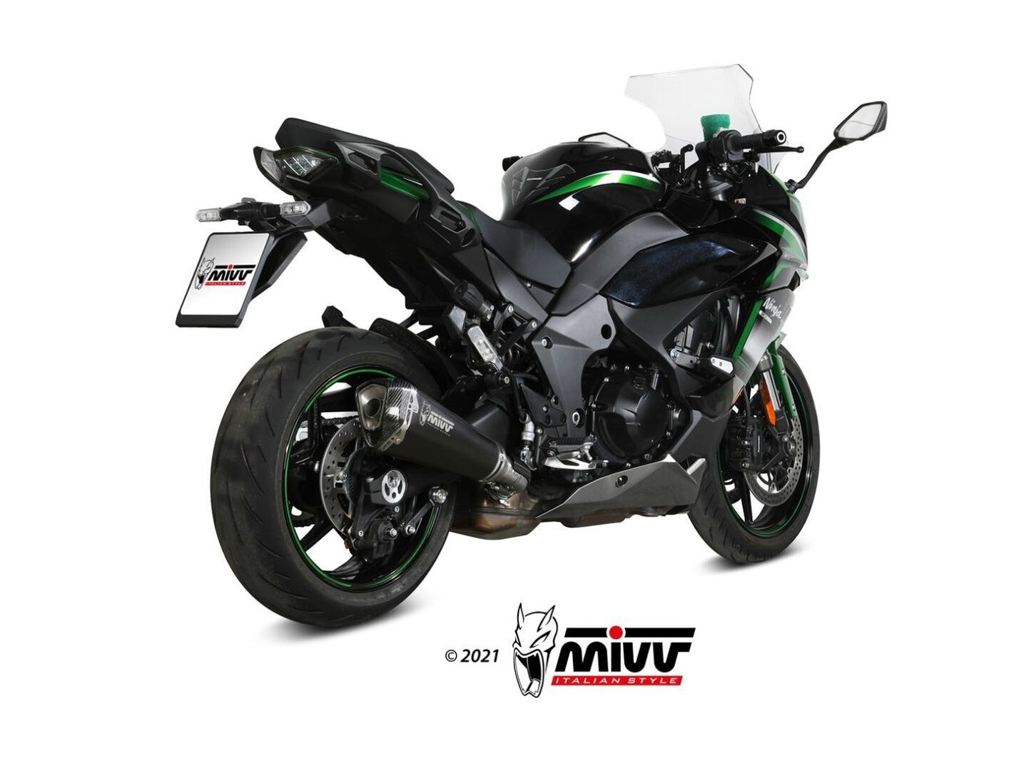 MIVV K.054 KAWASAKI NINJA 1000 SX / TOURER ( 2021+ ) Slip On Exhaust "Delta Race" (black; approved) – Accessories in the 2WheelsHero Motorcycle Aftermarket Accessories and Parts Online Shop