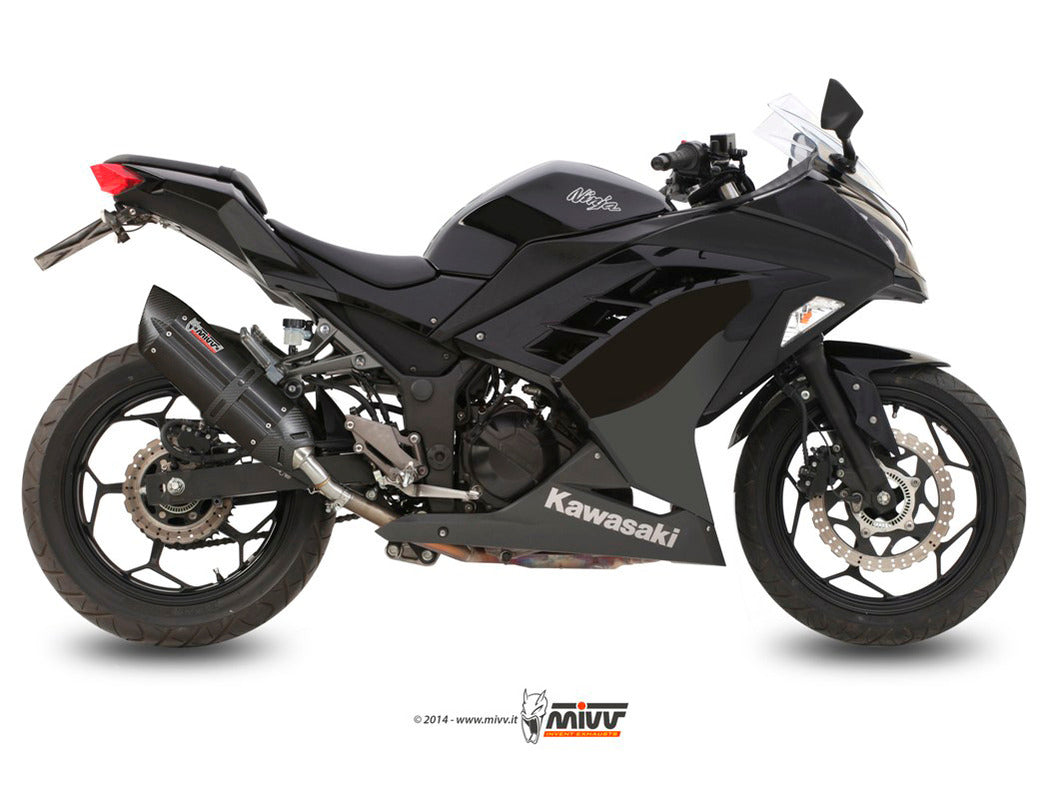 MIVV K.038 KAWASAKI NINJA 300 / Z 300 ( 2013 / 16 ) Slip On Exhaust "Suono" (black; approved) – Accessories in the 2WheelsHero Motorcycle Aftermarket Accessories and Parts Online Shop