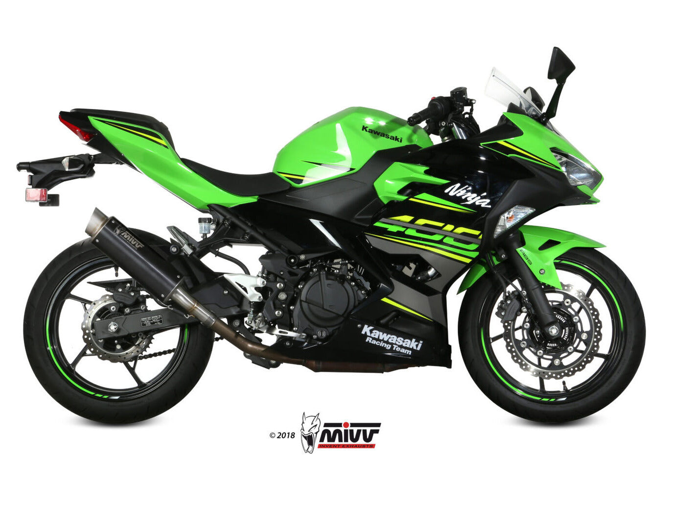 MIVV K.047 KAWASAKI NINJA 400 ( 2018+ ) Slip On Exhaust "GP Pro" (black; approved) – Accessories in the 2WheelsHero Motorcycle Aftermarket Accessories and Parts Online Shop
