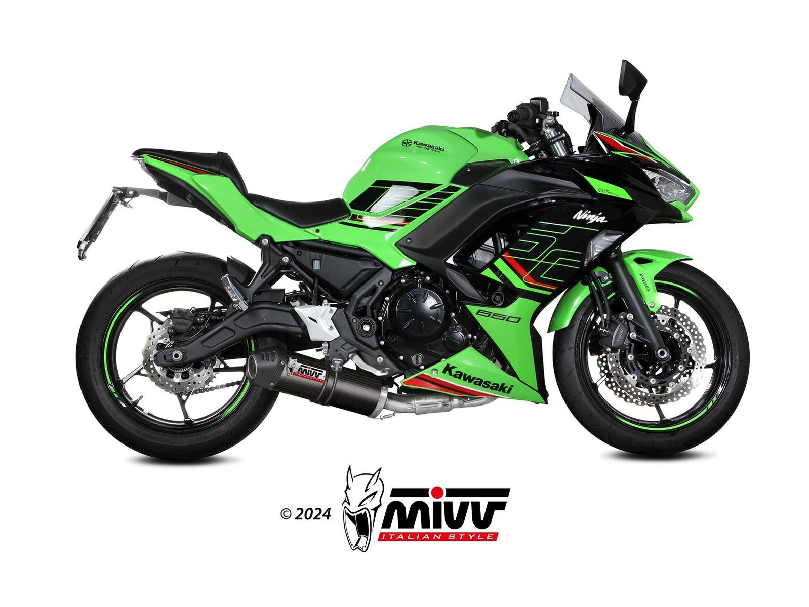 MIVV K.057 KAWASAKI NINJA 650 / Z 650 ( 2024+ ) Full System Exhaust "Oval" (carbon + cap; approved) – Accessories in the 2WheelsHero Motorcycle Aftermarket Accessories and Parts Online Shop