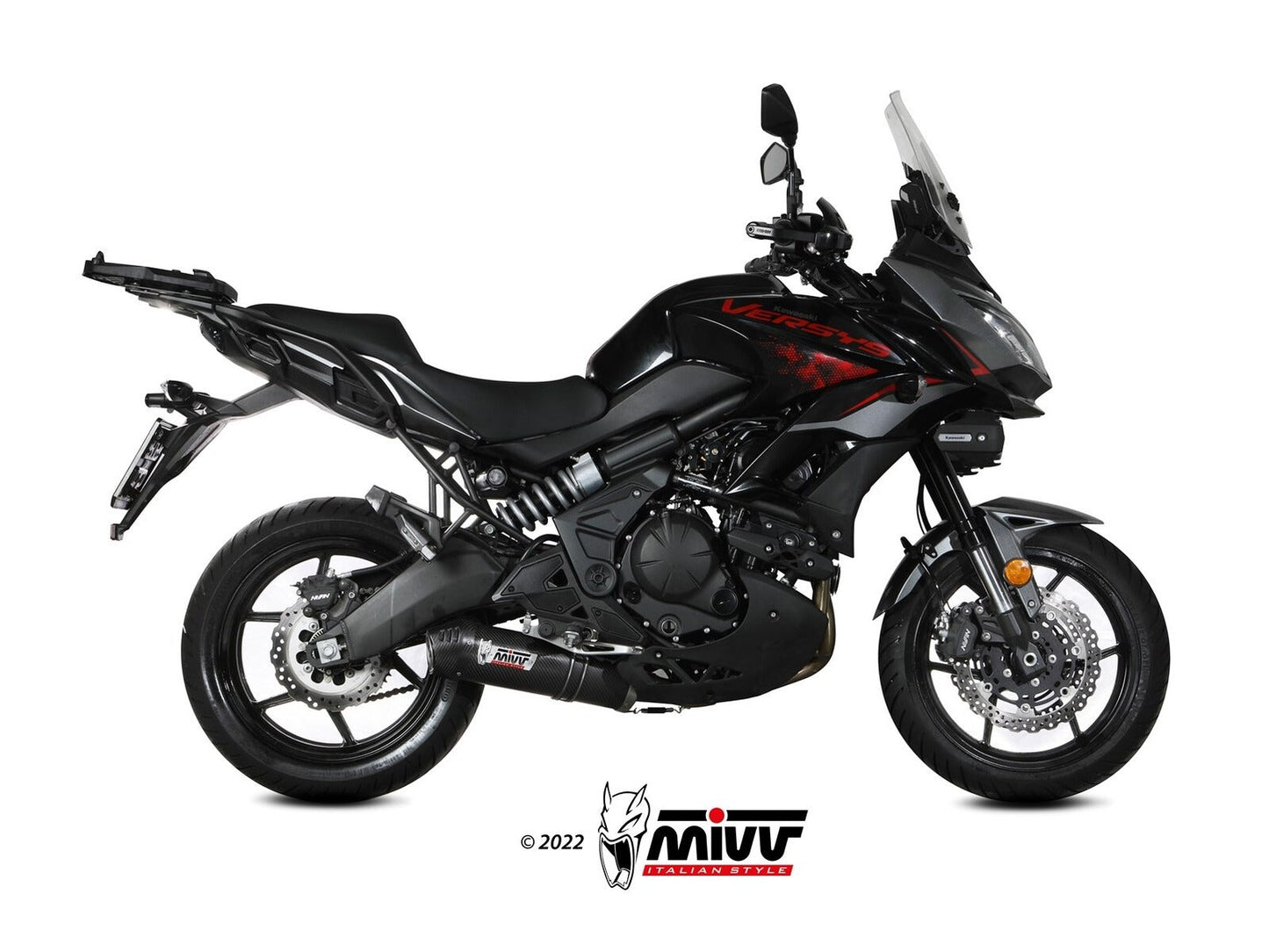 MIVV K.055 KAWASAKI VERSYS 650 ( 2021 - 23 ) Full System Exhaust "Oval" (carbon + cap; approved) – Accessories in the 2WheelsHero Motorcycle Aftermarket Accessories and Parts Online Shop