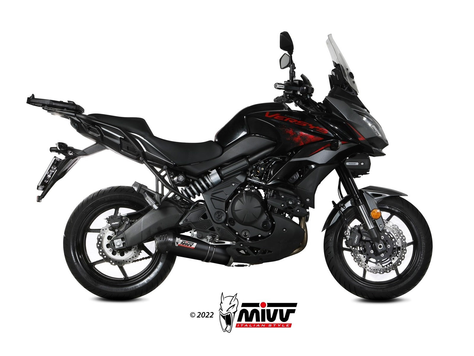 MIVV K.055 KAWASAKI VERSYS 650 ( 2021 - 23 ) Full System Exhaust "Oval" (black + carbon cap; approved) – Accessories in the 2WheelsHero Motorcycle Aftermarket Accessories and Parts Online Shop