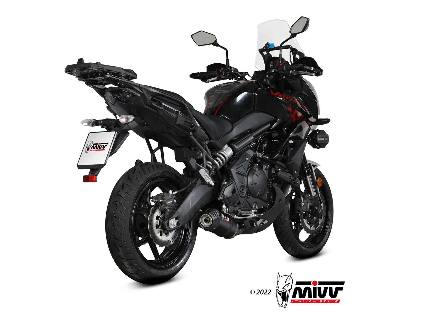 MIVV K.055 KAWASAKI VERSYS 650 ( 2021 - 23 ) Full System Exhaust "Oval" (black + carbon cap; approved) – Accessories in the 2WheelsHero Motorcycle Aftermarket Accessories and Parts Online Shop