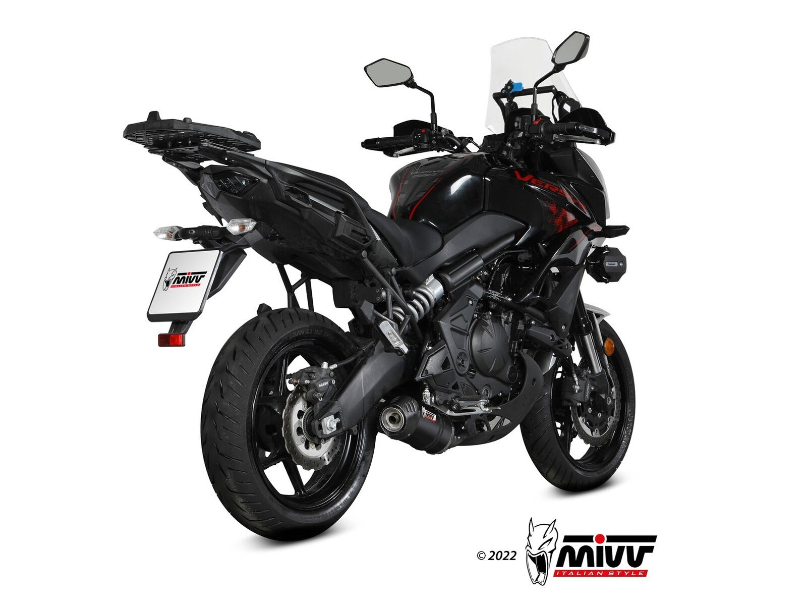 MIVV K.055 KAWASAKI VERSYS 650 ( 2021 - 23 ) Full System Exhaust "Oval" (black + carbon cap; approved) – Accessories in the 2WheelsHero Motorcycle Aftermarket Accessories and Parts Online Shop
