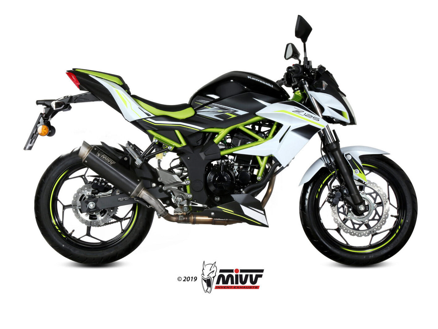 MIVV K.048 KAWASAKI Z 125 ( 2019+ ) Slip-on Exhaust "GP Pro" (black; approved) – Accessories in the 2WheelsHero Motorcycle Aftermarket Accessories and Parts Online Shop