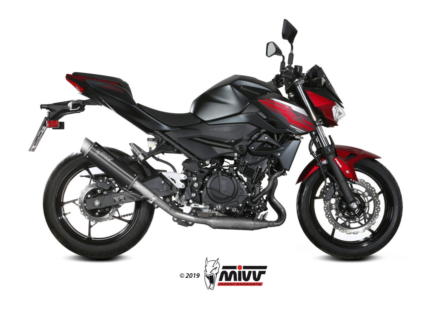 MIVV K.047 KAWASAKI Z400 ( 2019+ ) Slip On Exhaust "GP Pro" (black; approved) – Accessories in the 2WheelsHero Motorcycle Aftermarket Accessories and Parts Online Shop