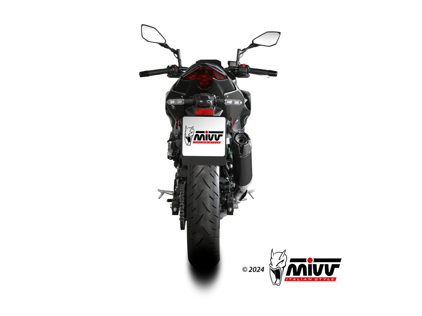 MIVV K.061 KAWASAKI Z 500 / SE ( 2024+ ) Slip On Exhaust "AK-1" (black + carbon cap; approved) – Accessories in the 2WheelsHero Motorcycle Aftermarket Accessories and Parts Online Shop
