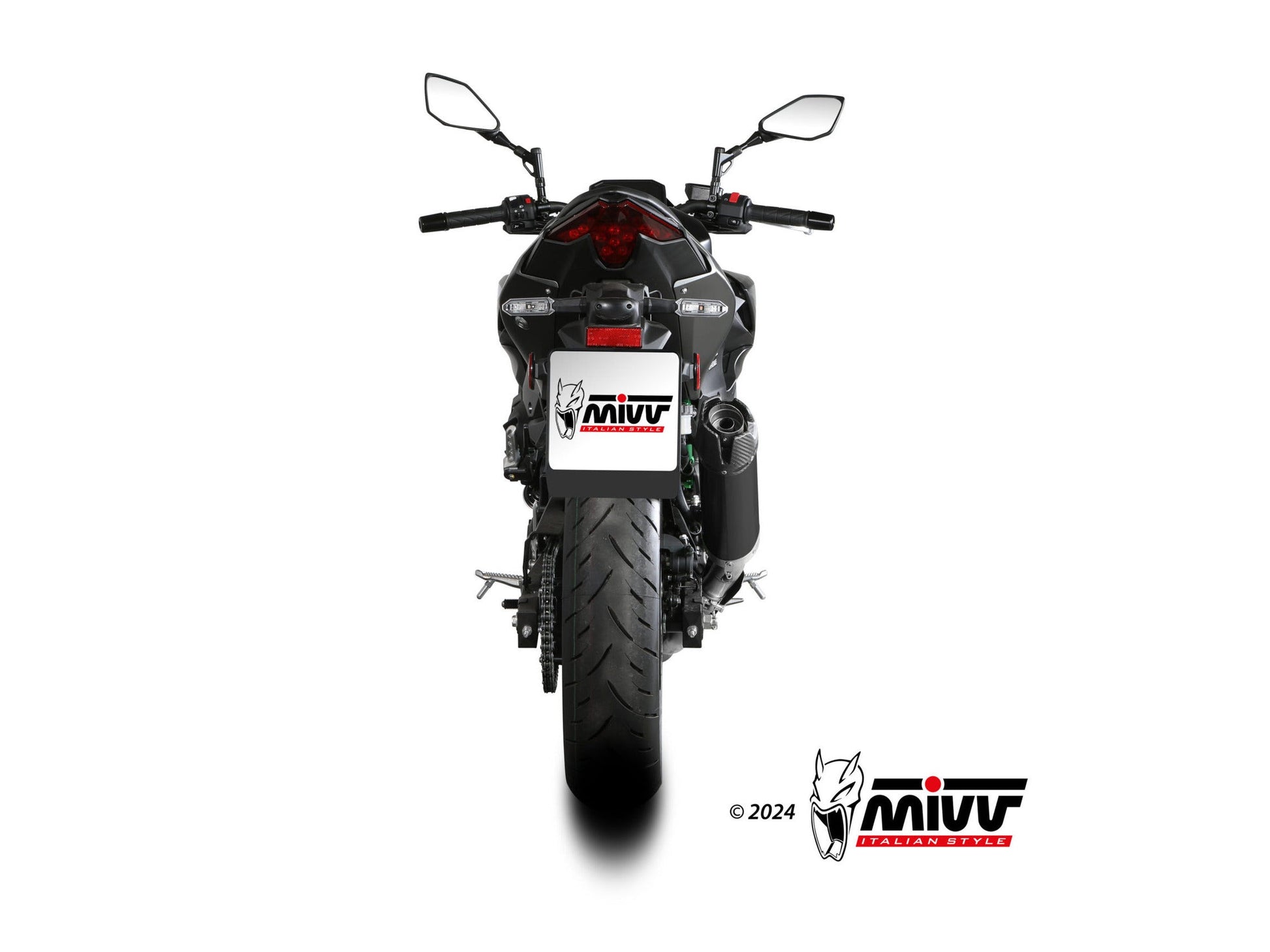 MIVV K.061 KAWASAKI Z 500 / SE ( 2024+ ) Slip On Exhaust "AK-1" (black + carbon cap; approved) – Accessories in the 2WheelsHero Motorcycle Aftermarket Accessories and Parts Online Shop