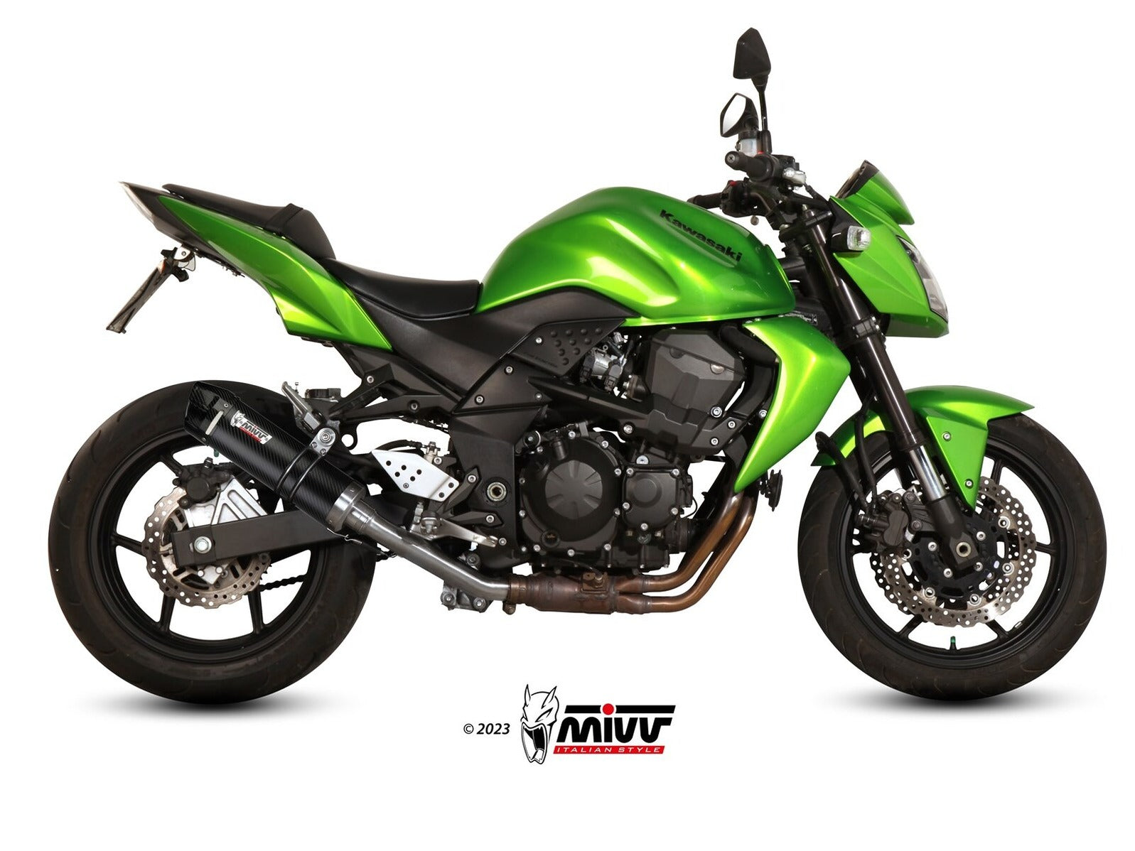 MIVV K.018 KAWASAKI Z 750 ( 2007 / 14 ) Slip On Exhaust "GP" (carbon + cap; approved) – Accessories in the 2WheelsHero Motorcycle Aftermarket Accessories and Parts Online Shop
