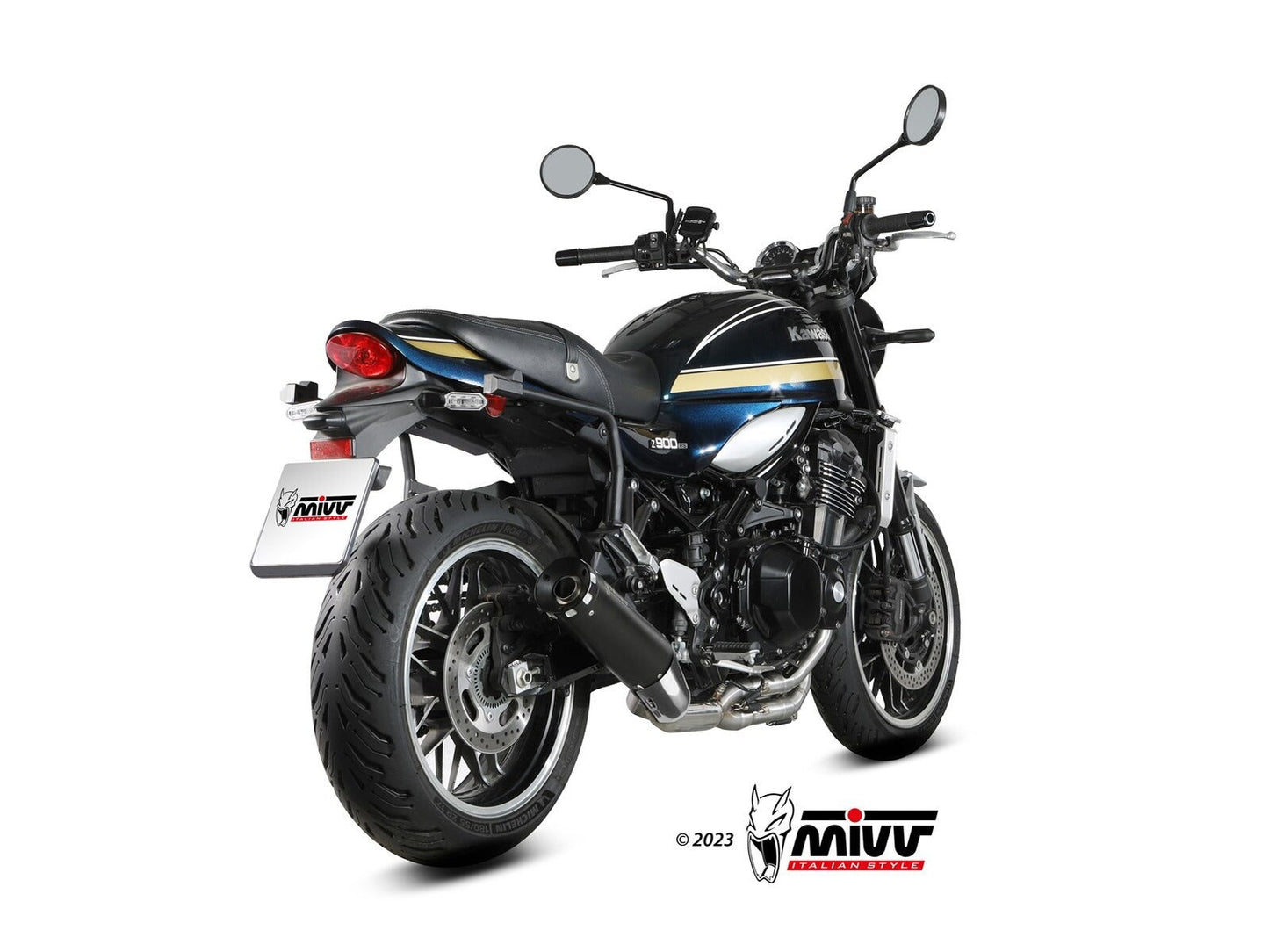 MIVV K.046 KAWASAKI Z900 RS ( 2018+ ) Slip-on Exhaust "HR-1" (black + aluminium back; approved) – Accessories in the 2WheelsHero Motorcycle Aftermarket Accessories and Parts Online Shop