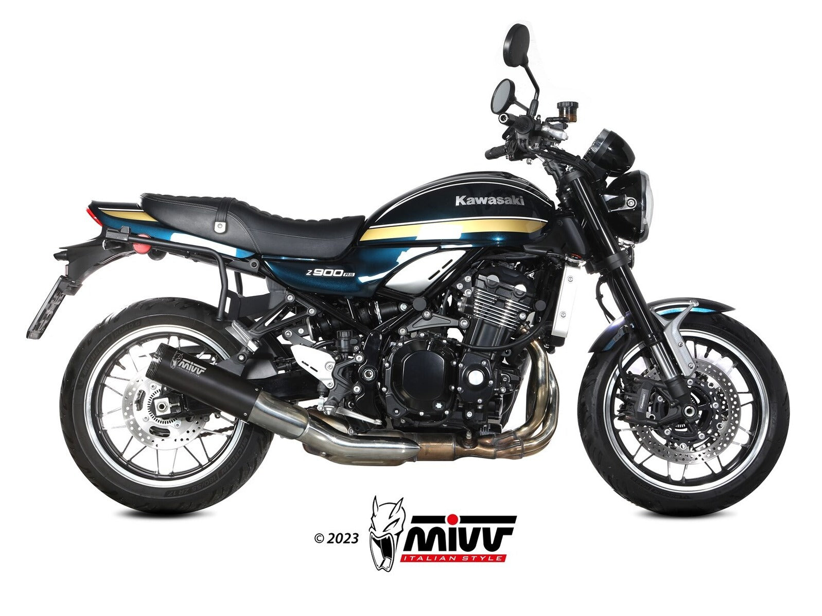 MIVV K.046 KAWASAKI Z900 RS ( 2018+ ) Slip-on Exhaust "HR-1" (black + short carbon back; approved) – Accessories in the 2WheelsHero Motorcycle Aftermarket Accessories and Parts Online Shop