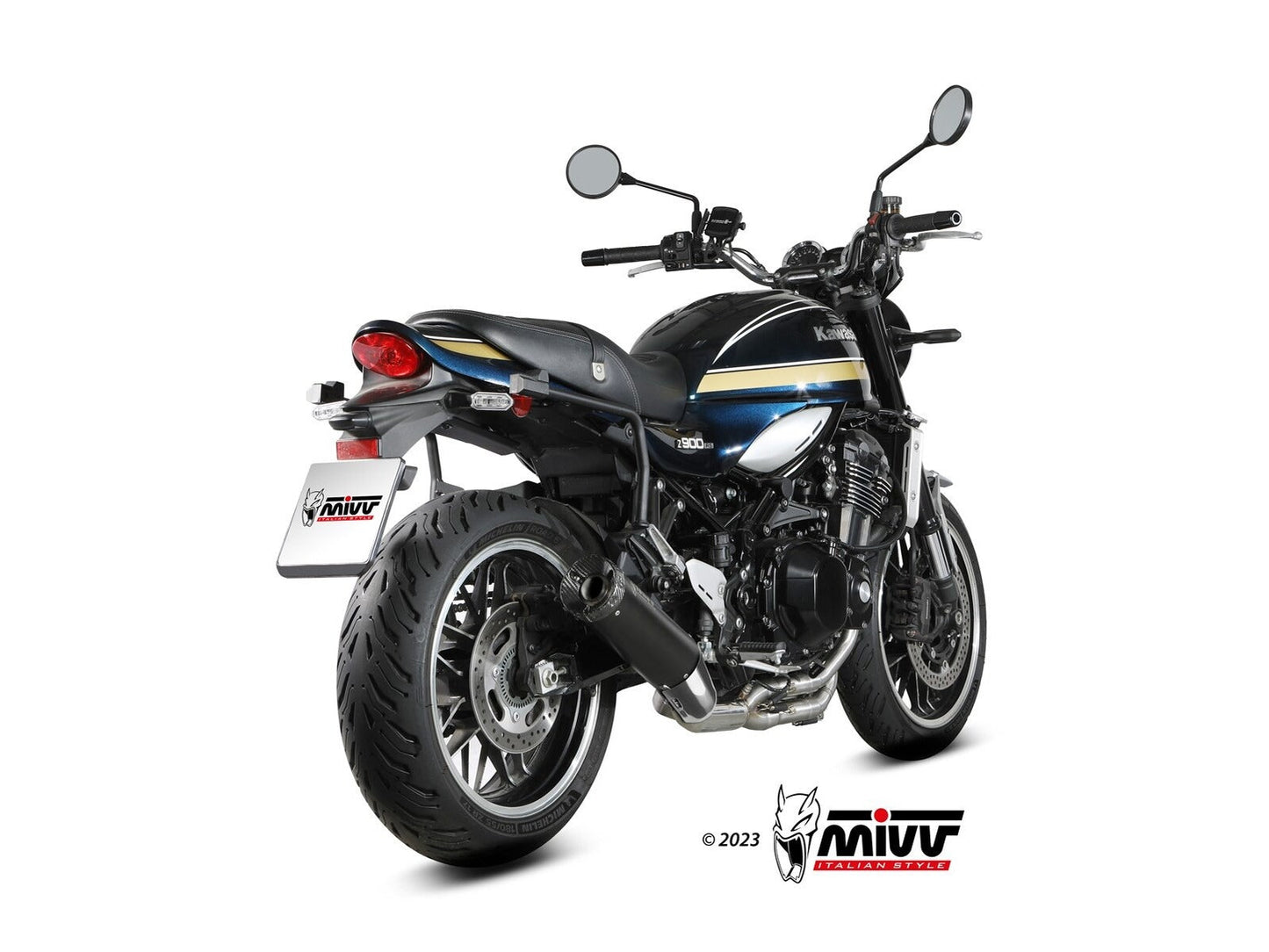 MIVV K.046 KAWASAKI Z900 RS ( 2018+ ) Slip-on Exhaust "HR-1" (black + short carbon back; approved) – Accessories in the 2WheelsHero Motorcycle Aftermarket Accessories and Parts Online Shop