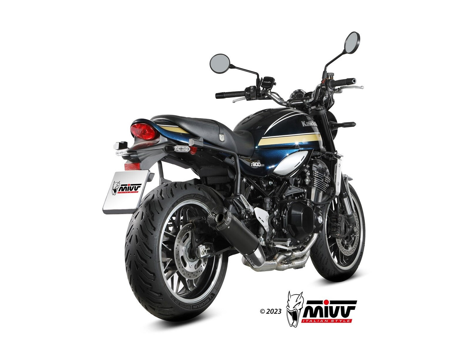 MIVV K.046 KAWASAKI Z900 RS ( 2018+ ) Slip-on Exhaust "HR-1" (black + short carbon back; approved) – Accessories in the 2WheelsHero Motorcycle Aftermarket Accessories and Parts Online Shop