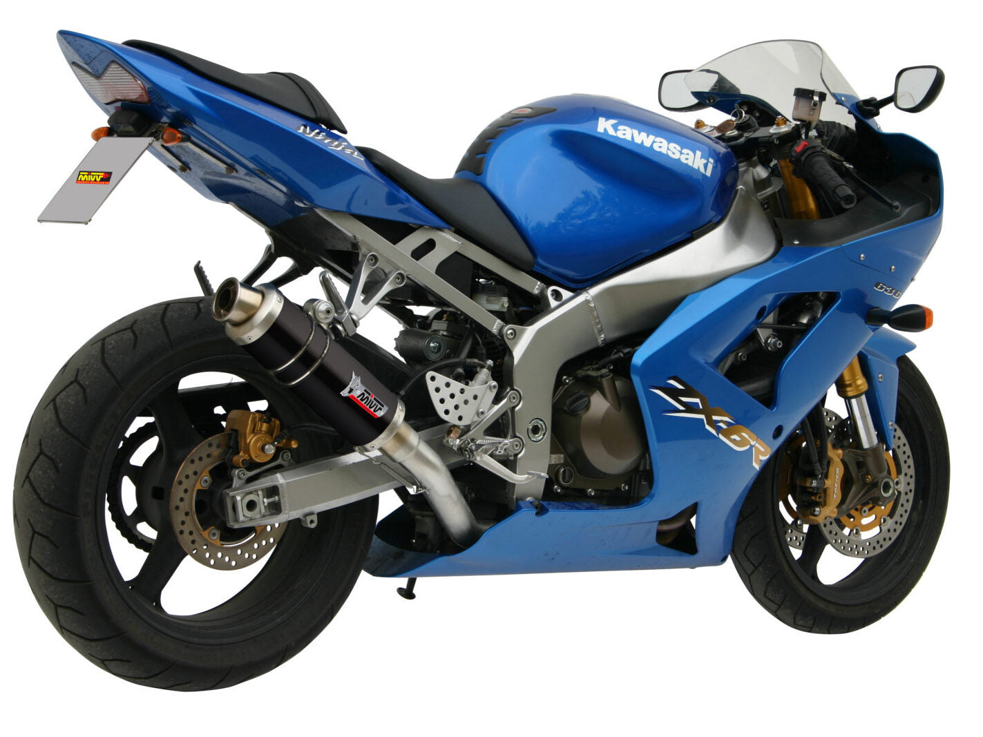 MIVV K.009 KAWASAKI ZX-6 RR ( 2003 - 04 ) Slip On Exhaust "GP" (black; approved) – Accessories in the 2WheelsHero Motorcycle Aftermarket Accessories and Parts Online Shop