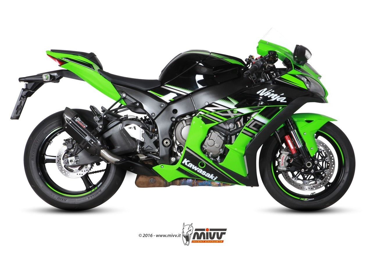 MIVV K.042 KAWASAKI ZX-10 R / RR / SE ( 2016+ ) Slip-on Exhaust "Suono" (black; approved) – Accessories in the 2WheelsHero Motorcycle Aftermarket Accessories and Parts Online Shop