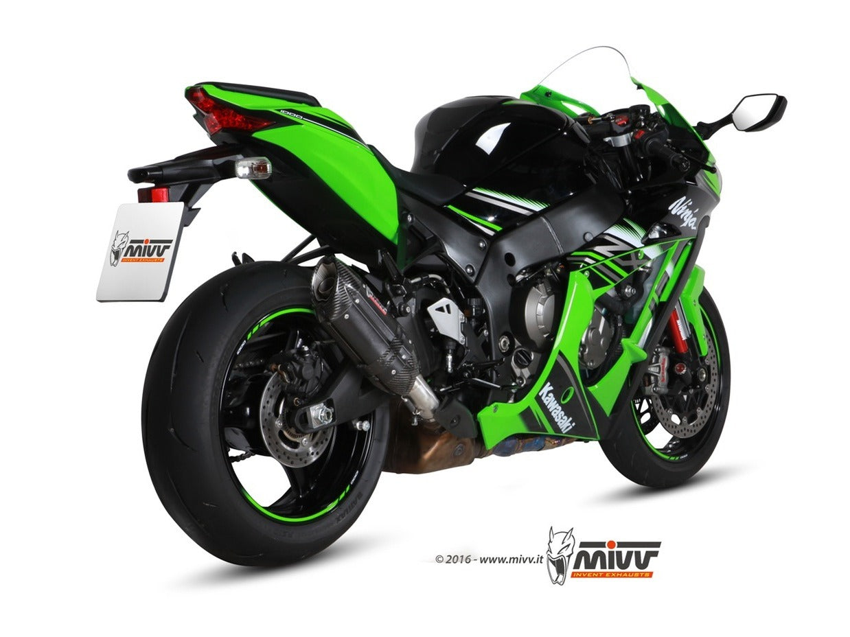 MIVV K.042 KAWASAKI ZX-10 R / RR / SE ( 2016+ ) Slip-on Exhaust "Suono" (black; approved) – Accessories in the 2WheelsHero Motorcycle Aftermarket Accessories and Parts Online Shop