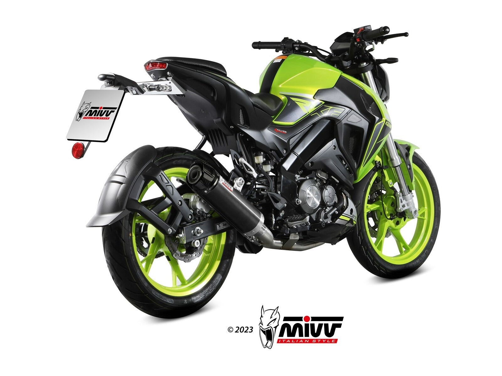 MIVV KW.001 KEEWAY RKF 125 ( 2021+ ) Full System Exhaust "GP" (black + carbon cap; approved) – Accessories in the 2WheelsHero Motorcycle Aftermarket Accessories and Parts Online Shop