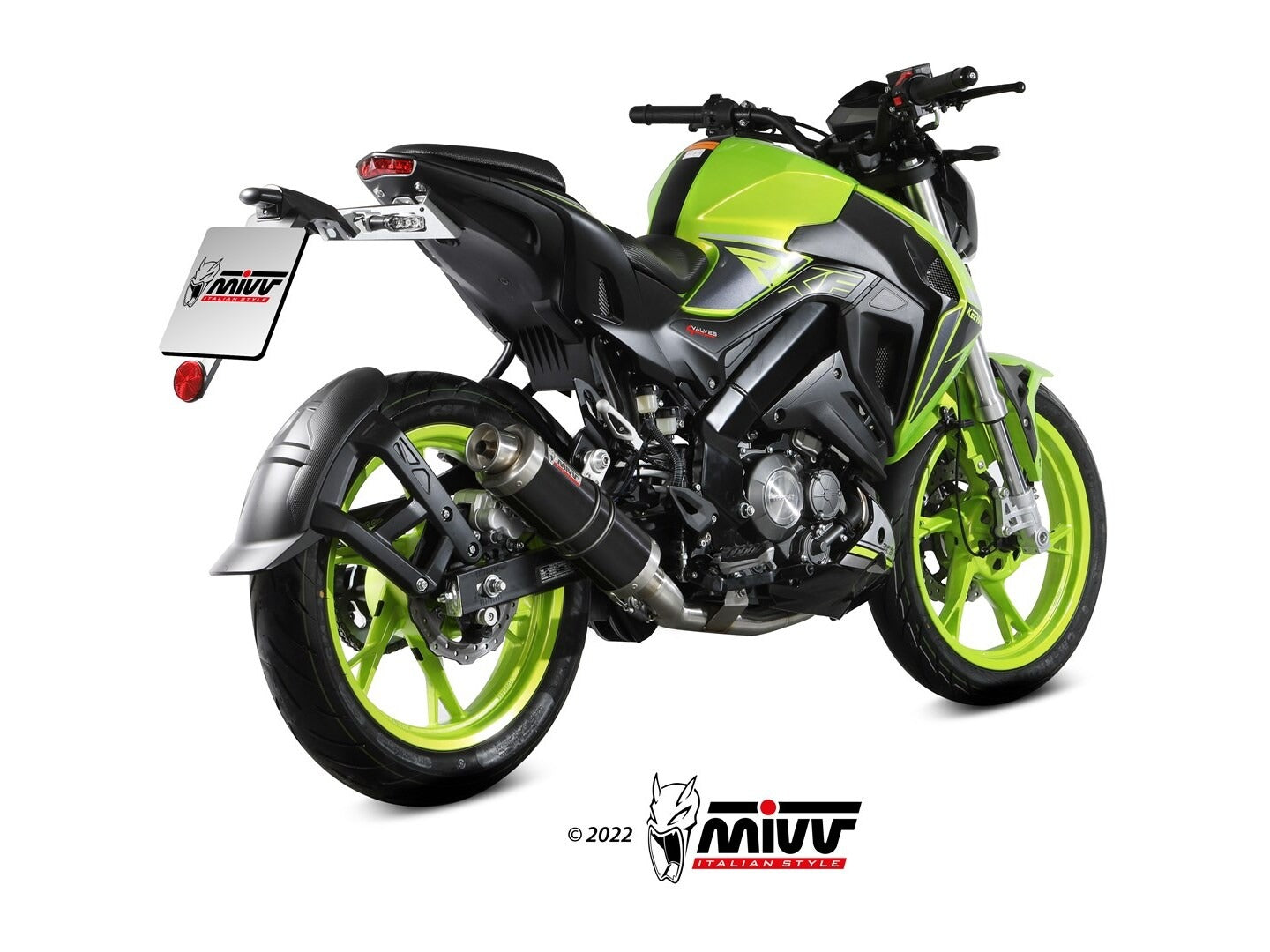MIVV KW.001 KEEWAY RKF 125 ( 2021+ ) Full System Exhaust "GP" (black; approved) – Accessories in the 2WheelsHero Motorcycle Aftermarket Accessories and Parts Online Shop
