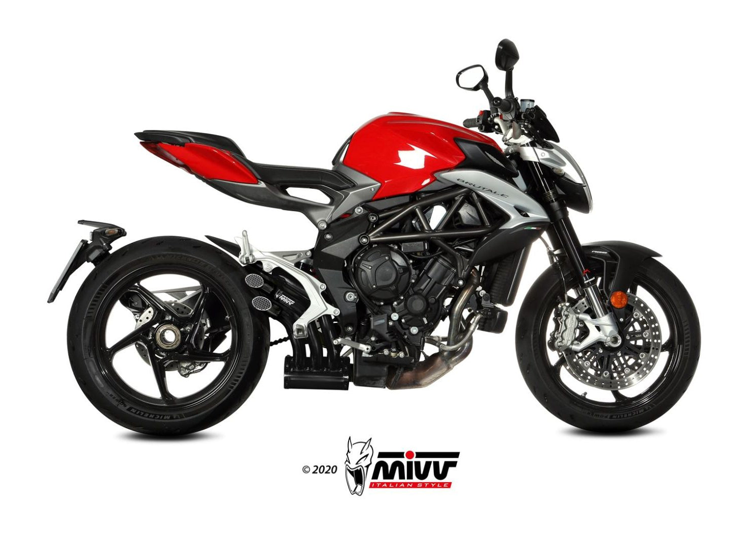 MIVV V.003 MV AGUSTA BRUTALE 800 / RR (2017+) Slip-on Exhaust "Speed Edge" (black; approved) – Accessories in the 2WheelsHero Motorcycle Aftermarket Accessories and Parts Online Shop