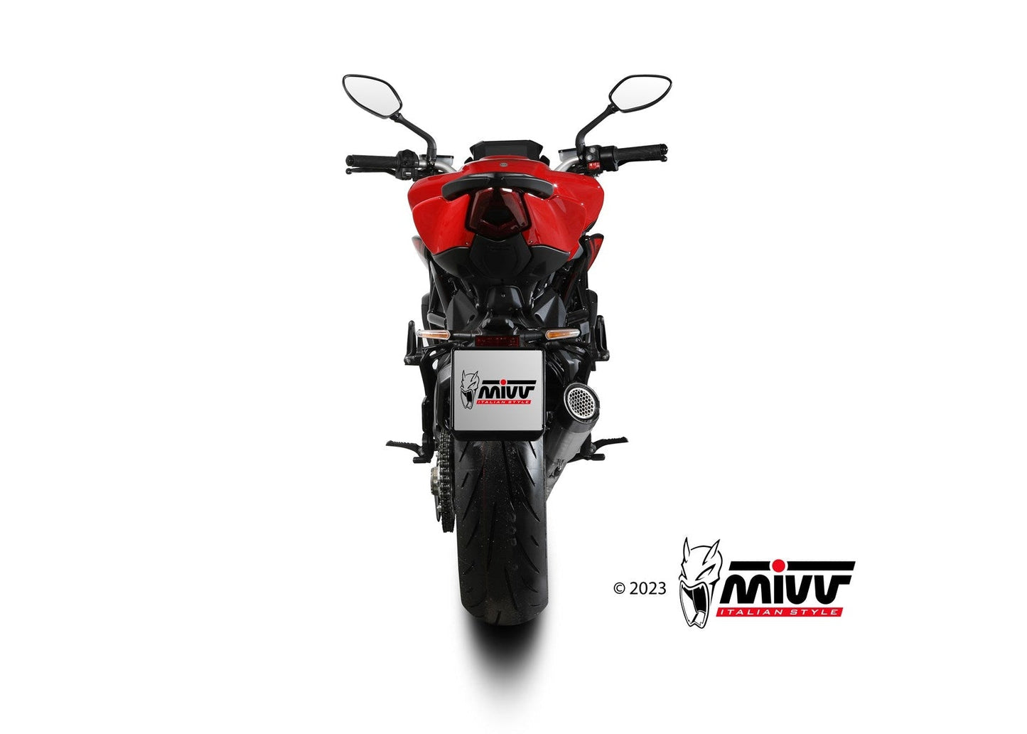 MIVV V.004 MV AGUSTA BRUTALE 800 / RR (2017+) Slip-on Exhaust "X-M5" (titanium; not approved) – Accessories in the 2WheelsHero Motorcycle Aftermarket Accessories and Parts Online Shop