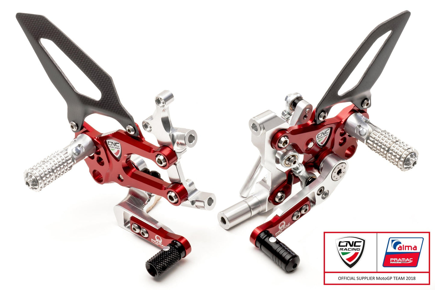 PE400PR - CNC RACING Ducati Panigale V2 (2012+) Adjustable Rearset (Pramac Racing Limited Edition)