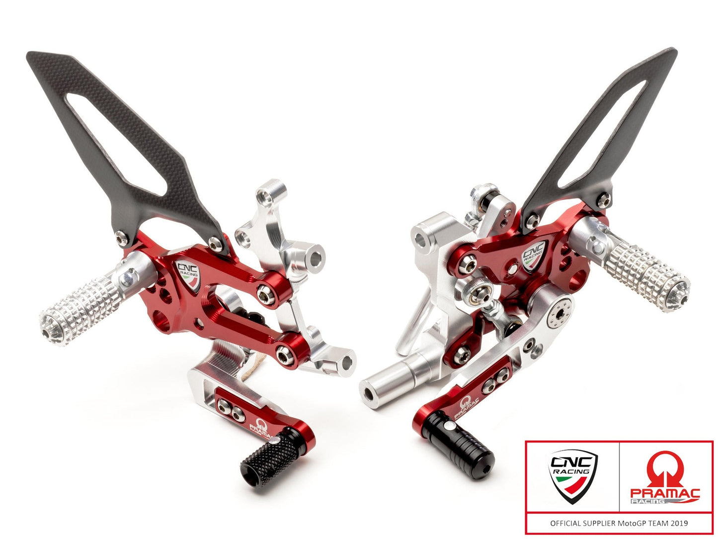 PE400PR - CNC RACING Ducati Panigale V2 (2012+) Adjustable Rearset (Pramac Racing Limited Edition)