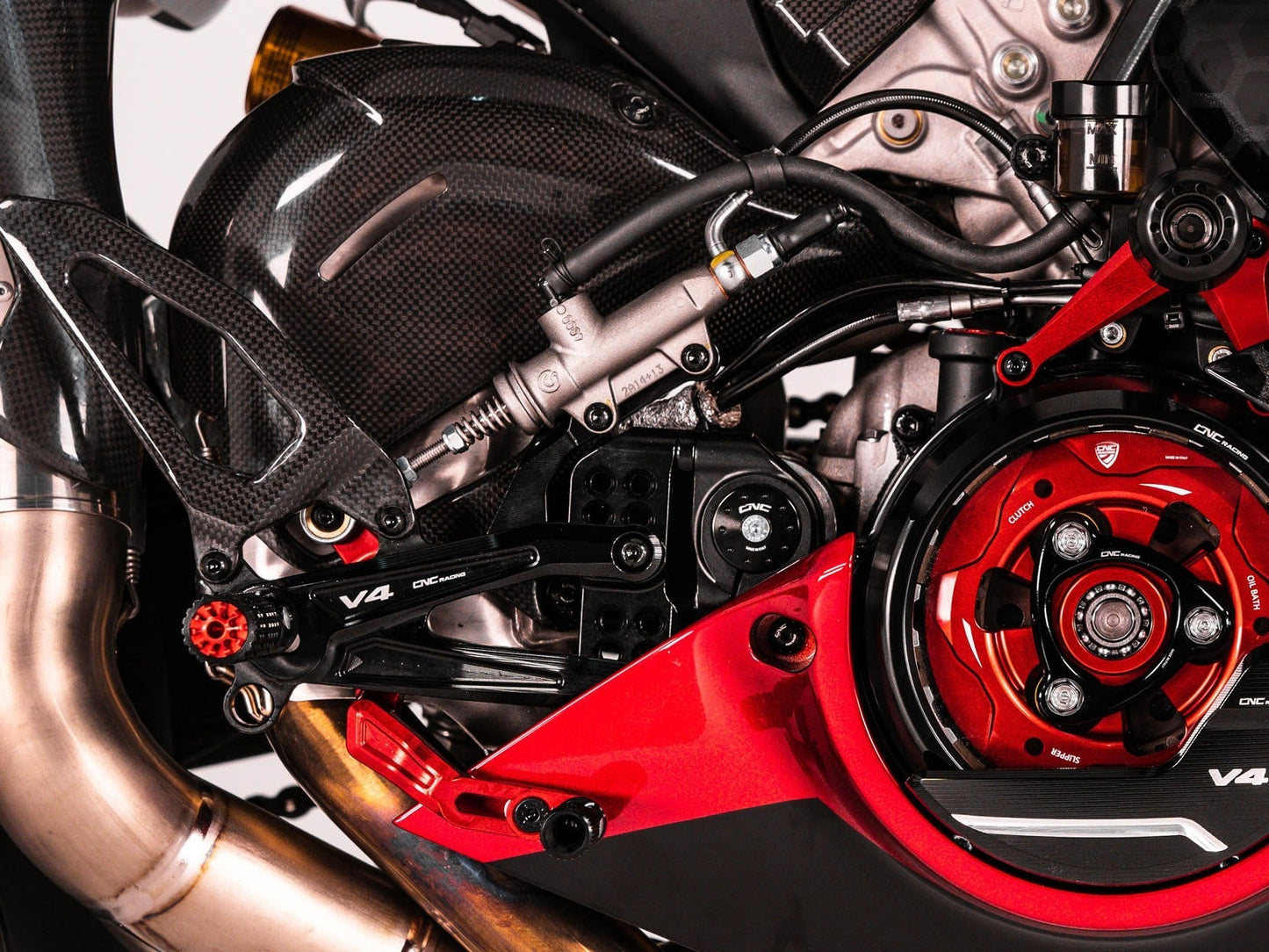 PE408 - CNC RACING Ducati Panigale V4 (2018+) Adjustable Rearset "RPS Carbon"