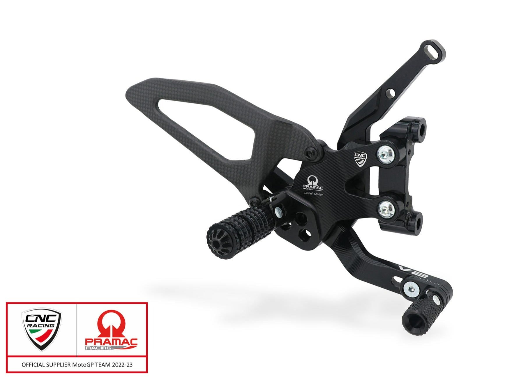 PE411PR - CNC RACING Ducati Streetfighter V2 (2022+) Adjustable Rearset (Pramac Racing Limited Edition) – Accessories in the Factory Racing Motorcycle Aftermarket Accessories and Parts Online Shop