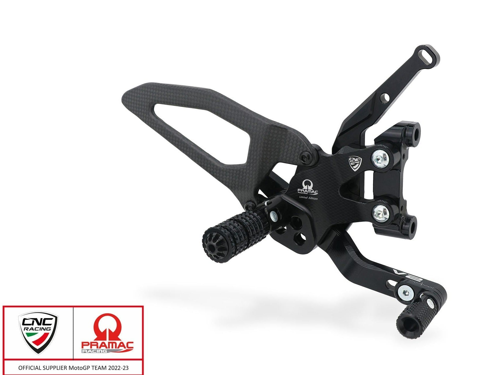 PE411PR - CNC RACING Ducati Streetfighter V2 (2022+) Adjustable Rearset (Pramac Racing Limited Edition) – Accessories in the Factory Racing Motorcycle Aftermarket Accessories and Parts Online Shop