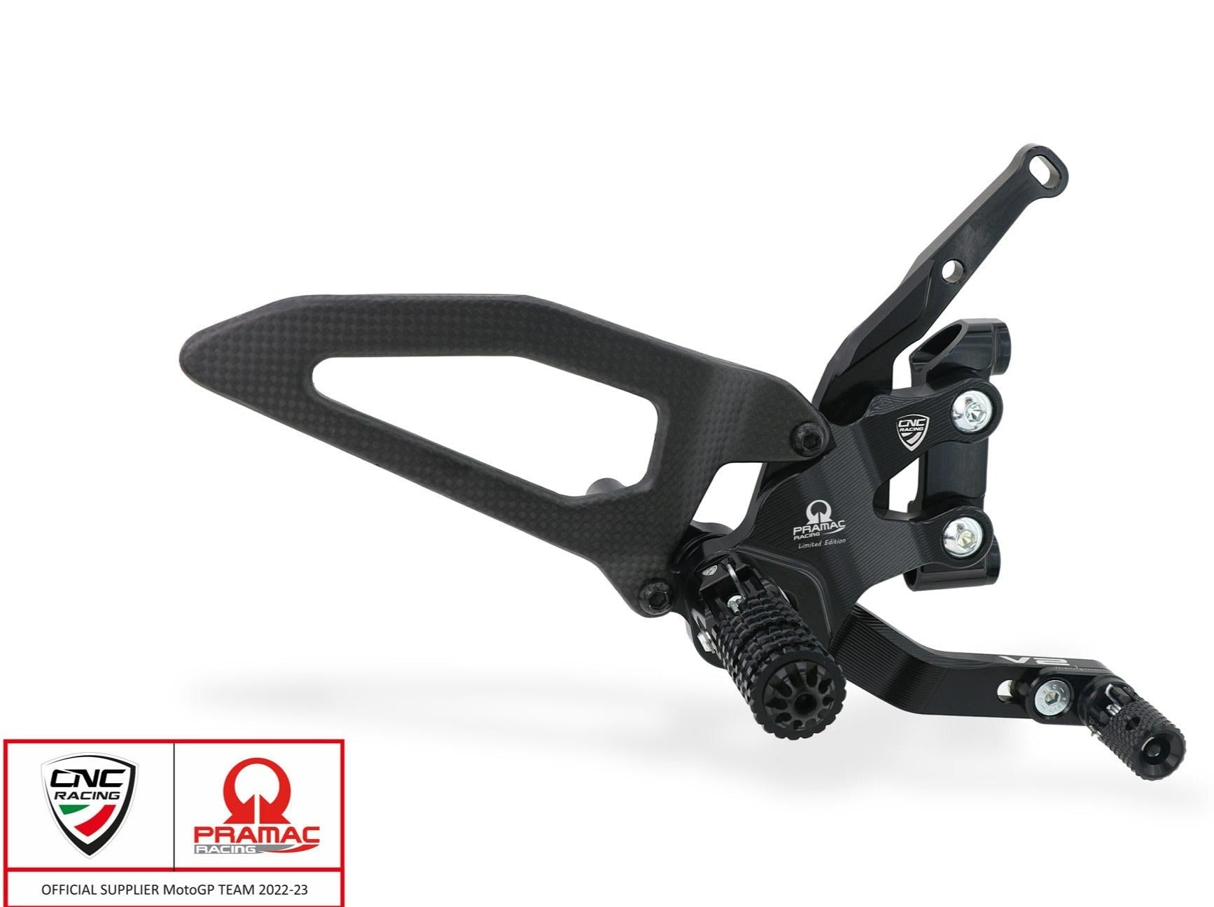 PE411PR - CNC RACING Ducati Streetfighter V2 (2022+) Adjustable Rearset (Pramac Racing Limited Edition) – Accessories in the Factory Racing Motorcycle Aftermarket Accessories and Parts Online Shop