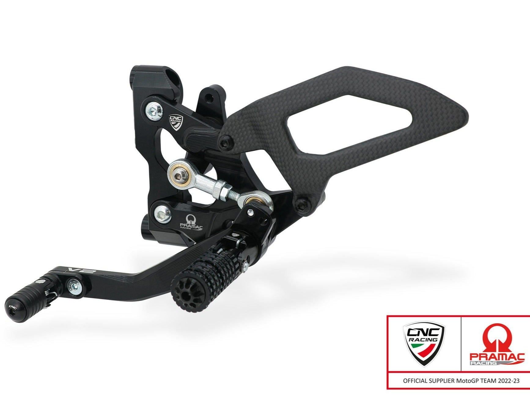 PE411PR - CNC RACING Ducati Streetfighter V2 (2022+) Adjustable Rearset (Pramac Racing Limited Edition) – Accessories in the Factory Racing Motorcycle Aftermarket Accessories and Parts Online Shop