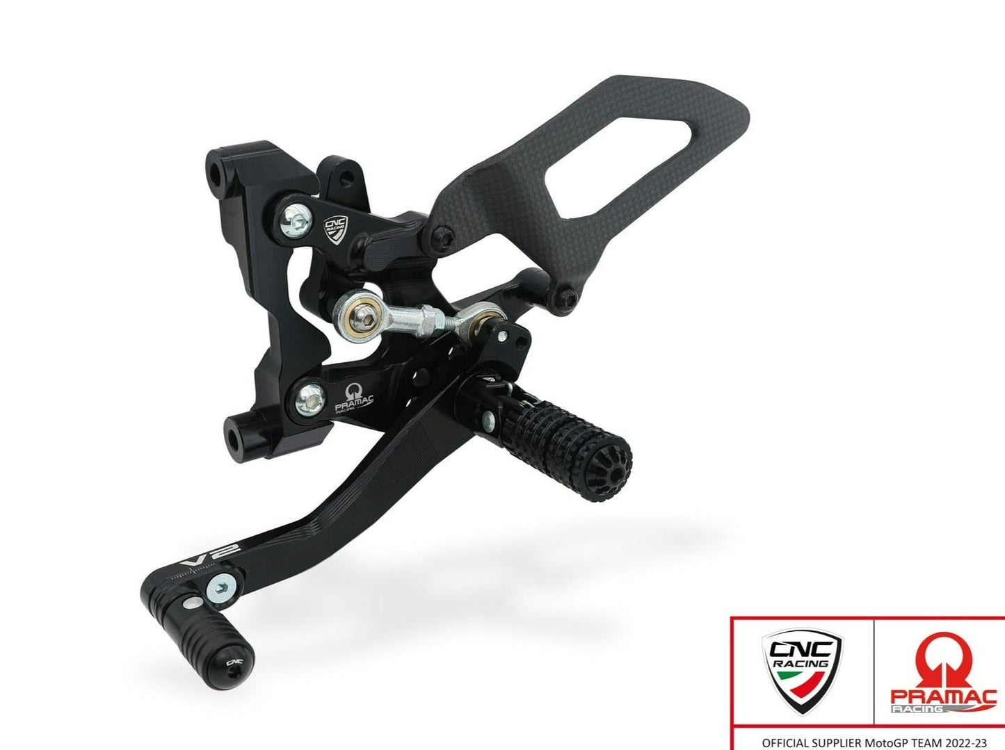 PE411PR - CNC RACING Ducati Streetfighter V2 (2022+) Adjustable Rearset (Pramac Racing Limited Edition) – Accessories in the Factory Racing Motorcycle Aftermarket Accessories and Parts Online Shop