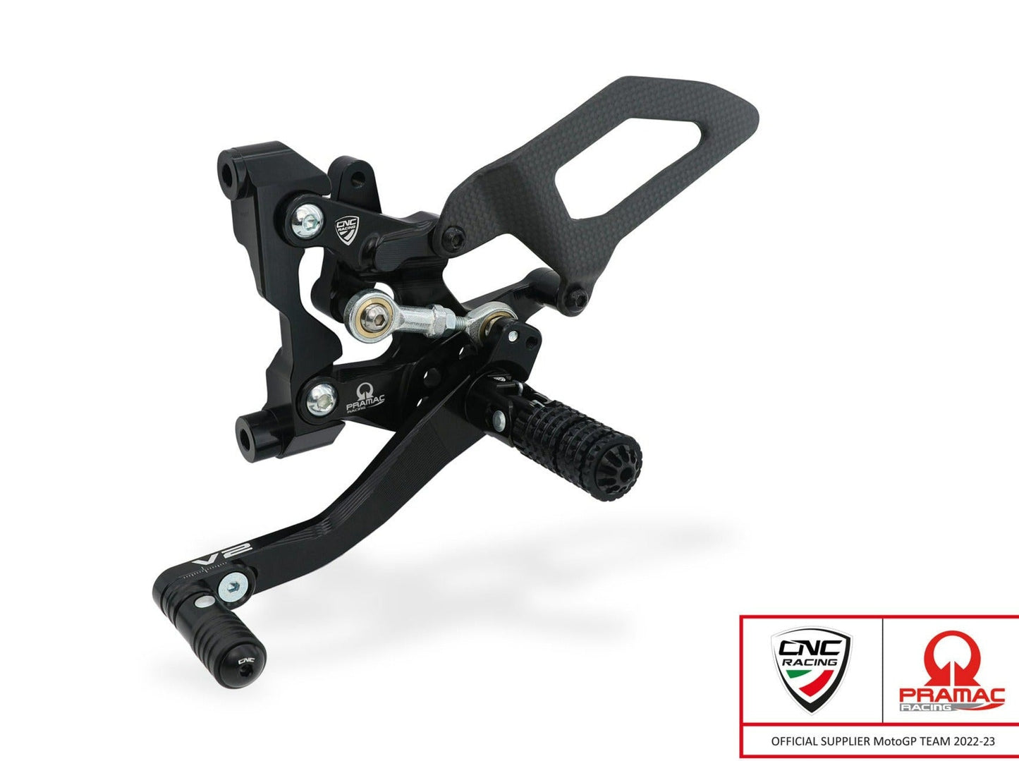 PE411PR - CNC RACING Ducati Streetfighter V2 (2022+) Adjustable Rearset (Pramac Racing Limited Edition) – Accessories in the Factory Racing Motorcycle Aftermarket Accessories and Parts Online Shop
