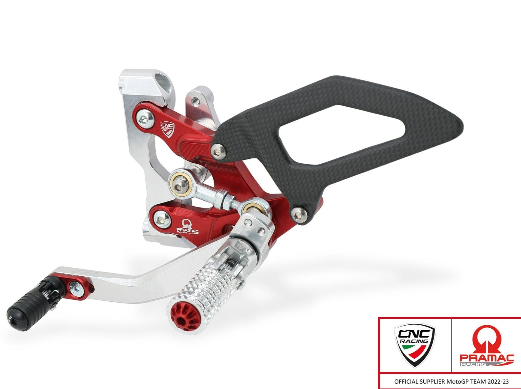 PE411PR - CNC RACING Ducati Streetfighter V2 (2022+) Adjustable Rearset (Pramac Racing Limited Edition) – Accessories in the Factory Racing Motorcycle Aftermarket Accessories and Parts Online Shop