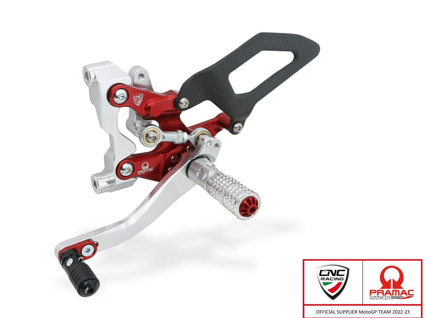 PE411PR - CNC RACING Ducati Streetfighter V2 (2022+) Adjustable Rearset (Pramac Racing Limited Edition) – Accessories in the Factory Racing Motorcycle Aftermarket Accessories and Parts Online Shop