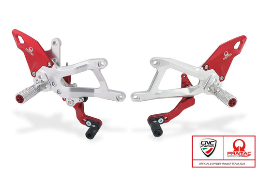 CNC RACING PE414PR Ducati Panigale V4 / V4S (2025+) Adjustable Rearsets (Pramac Limited Edition) – Accessories in the Factory Racing Motorcycle Aftermarket Accessories and Parts Online Shop