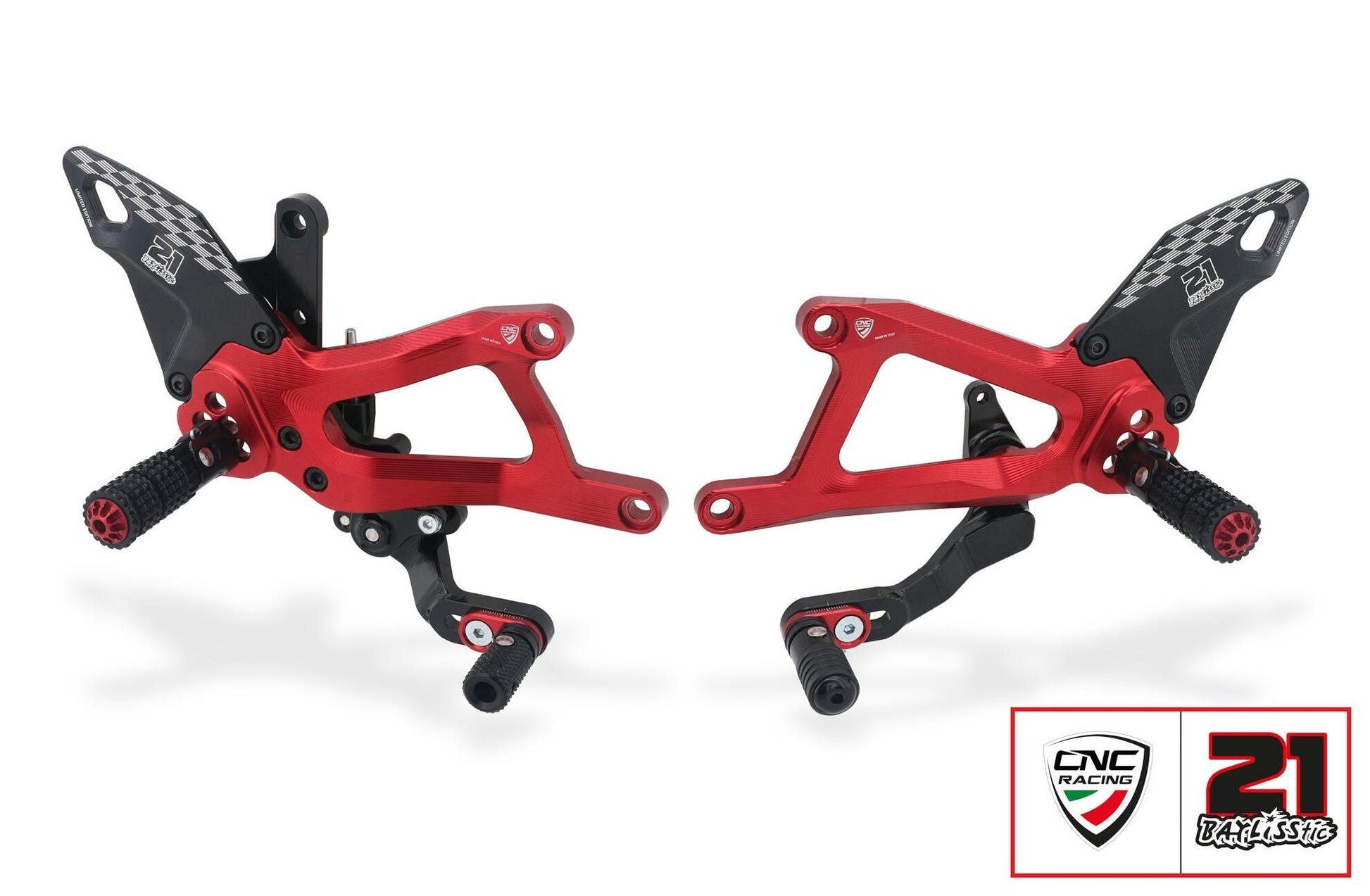 CNC RACING PE414TB Ducati Panigale V4 / V4S (2025+) Adjustable Rearsets (Troy Bayliss Limited Edition) – Accessories in the Factory Racing Motorcycle Aftermarket Accessories and Parts Online Shop