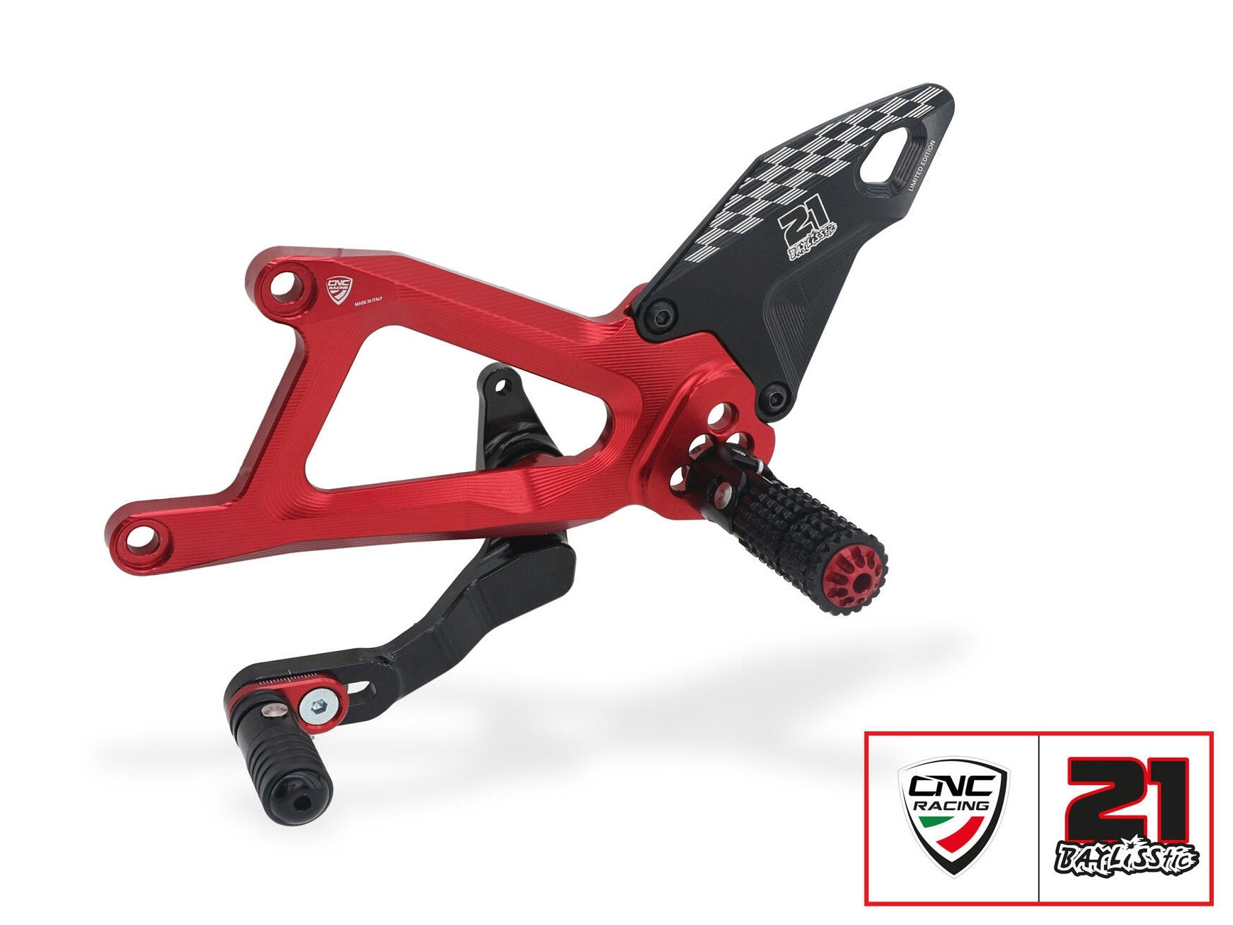 CNC RACING PE414TB Ducati Panigale V4 / V4S (2025+) Adjustable Rearsets (Troy Bayliss Limited Edition) – Accessories in the Factory Racing Motorcycle Aftermarket Accessories and Parts Online Shop