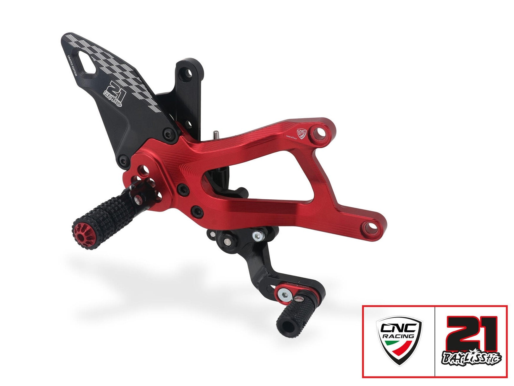 CNC RACING PE414TB Ducati Panigale V4 / V4S (2025+) Adjustable Rearsets (Troy Bayliss Limited Edition) – Accessories in the Factory Racing Motorcycle Aftermarket Accessories and Parts Online Shop
