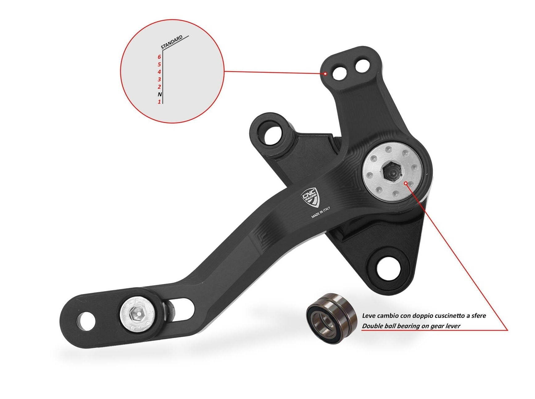 PEC06 - CNC RACING Ducati Multistrada V4 / V4S / Pikes Peak (2021+) Gear Lever "Slide" – Accessories in the Factory Racing Motorcycle Aftermarket Accessories and Parts Online Shop