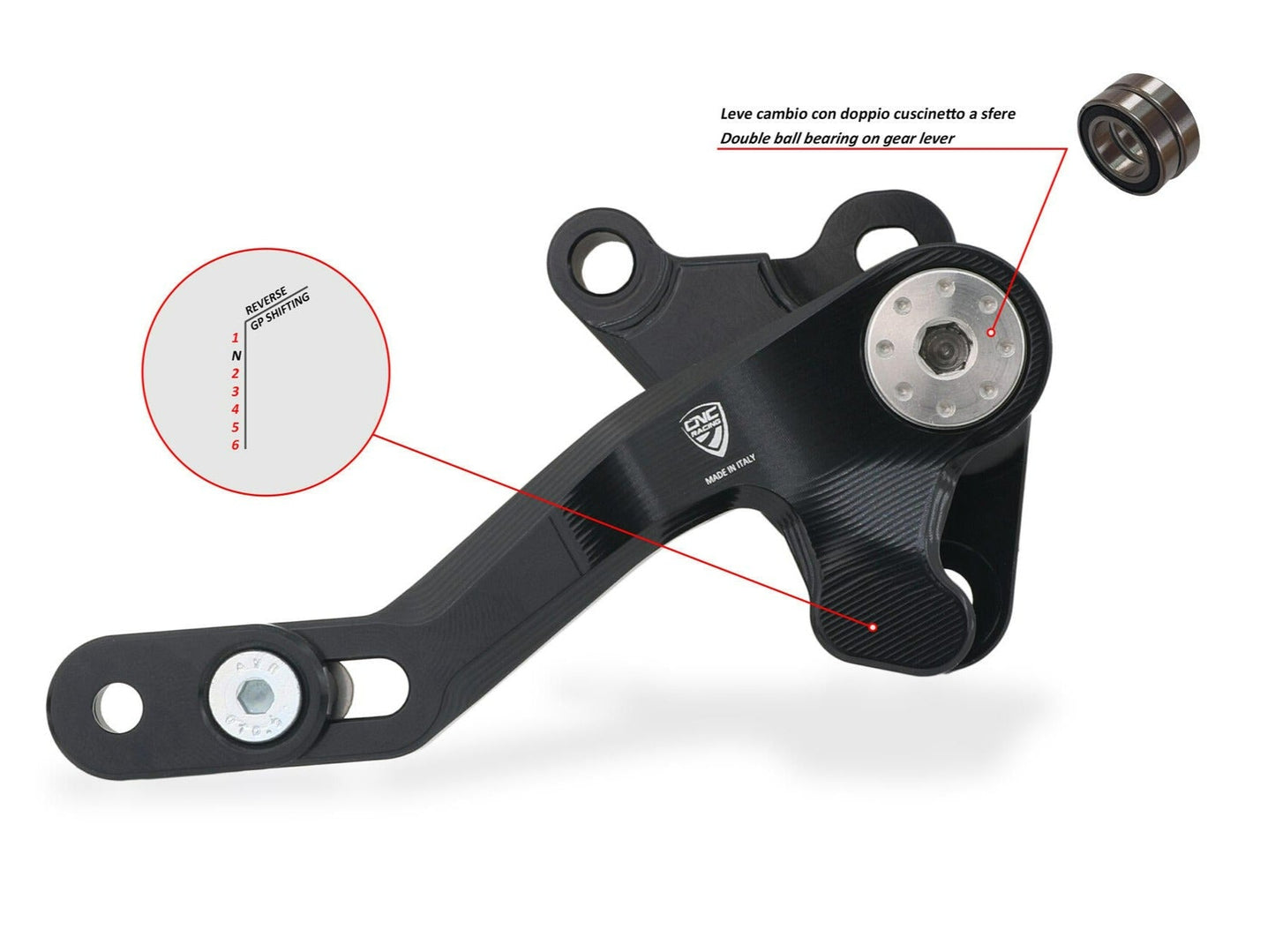 PEC07 - CNC RACING Ducati Multistrada V4 / V4S / Pikes Peak (2021+) Gear Lever Reverse Shift (GP, "Slide") – Accessories in the Factory Racing Motorcycle Aftermarket Accessories and Parts Online Shop