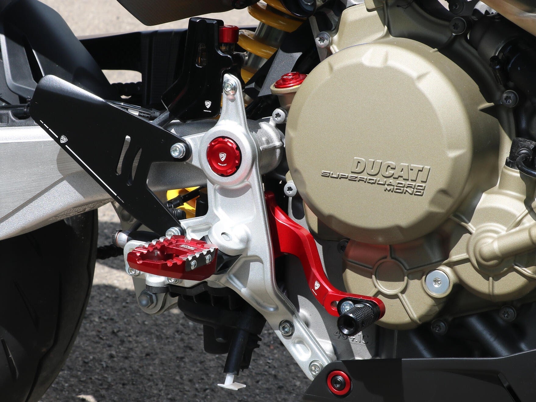 PES06 - CNC RACING Ducati Hypermotard 698 Mono (2024+) Heel Guards Kit – Accessories in the Factory Racing Motorcycle Aftermarket Accessories and Parts Online Shop