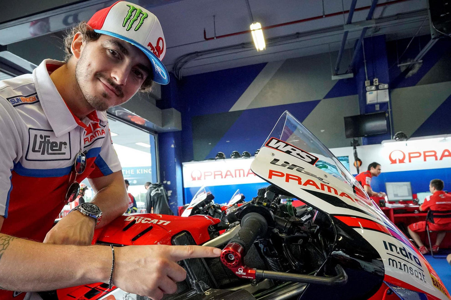 PL100PR - CNC RACING Ducati Monster 950 / Streetfighter V2 (2021+) Racing Brake Lever Guard (Pramac edition; including adapter) – Accessories in the Factory Racing Motorcycle Aftermarket Accessories and Parts Online Shop