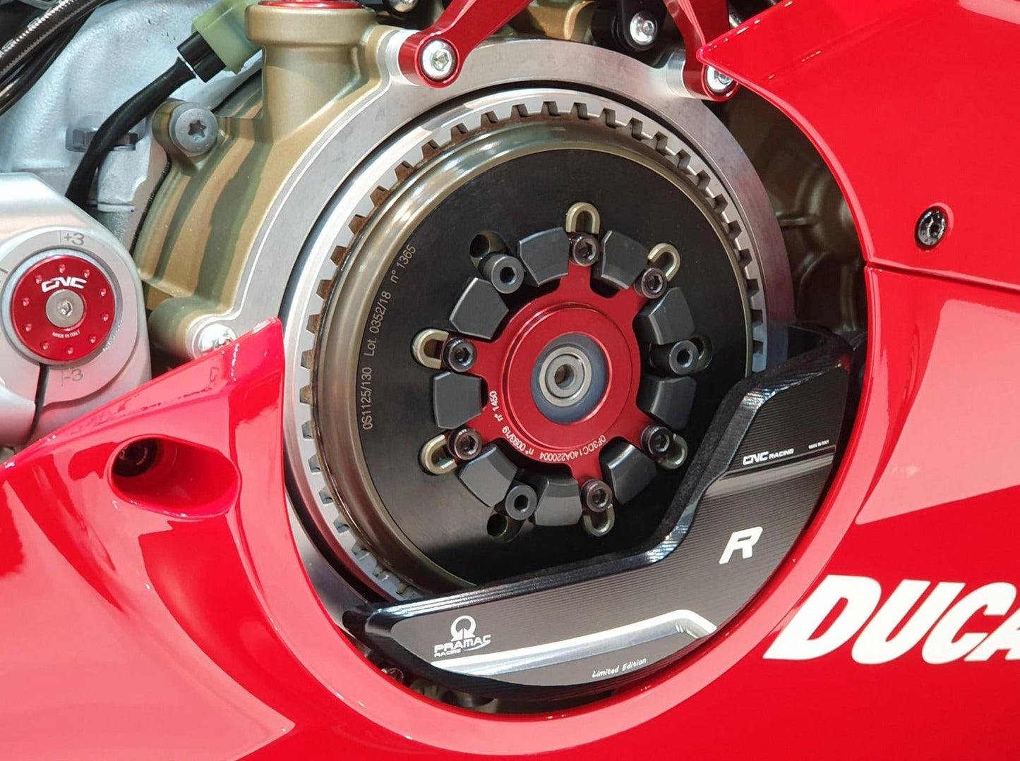 PR314PR - CNC RACING Ducati Panigale V4R Clutch Cover Protector (Pramac Racing Limited Edition)