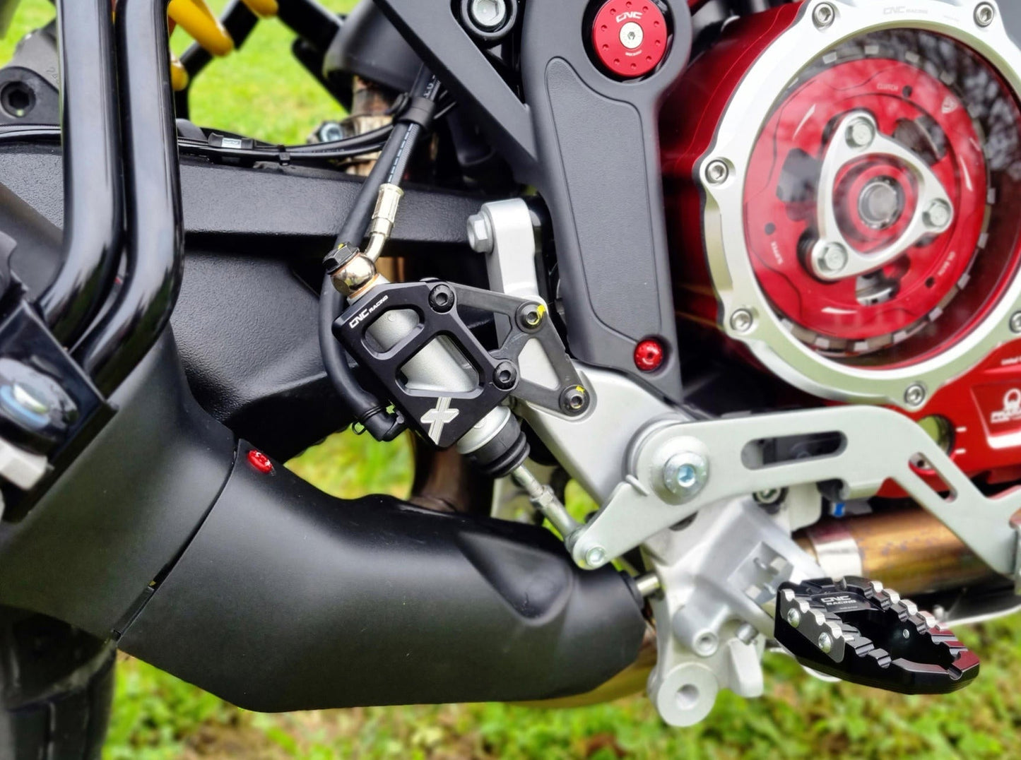 PR324 - CNC RACING Ducati DesertX (2022+) Rear Brake Master Cylinder Protector – Accessories in the Factory Racing Motorcycle Aftermarket Accessories and Parts Online Shop