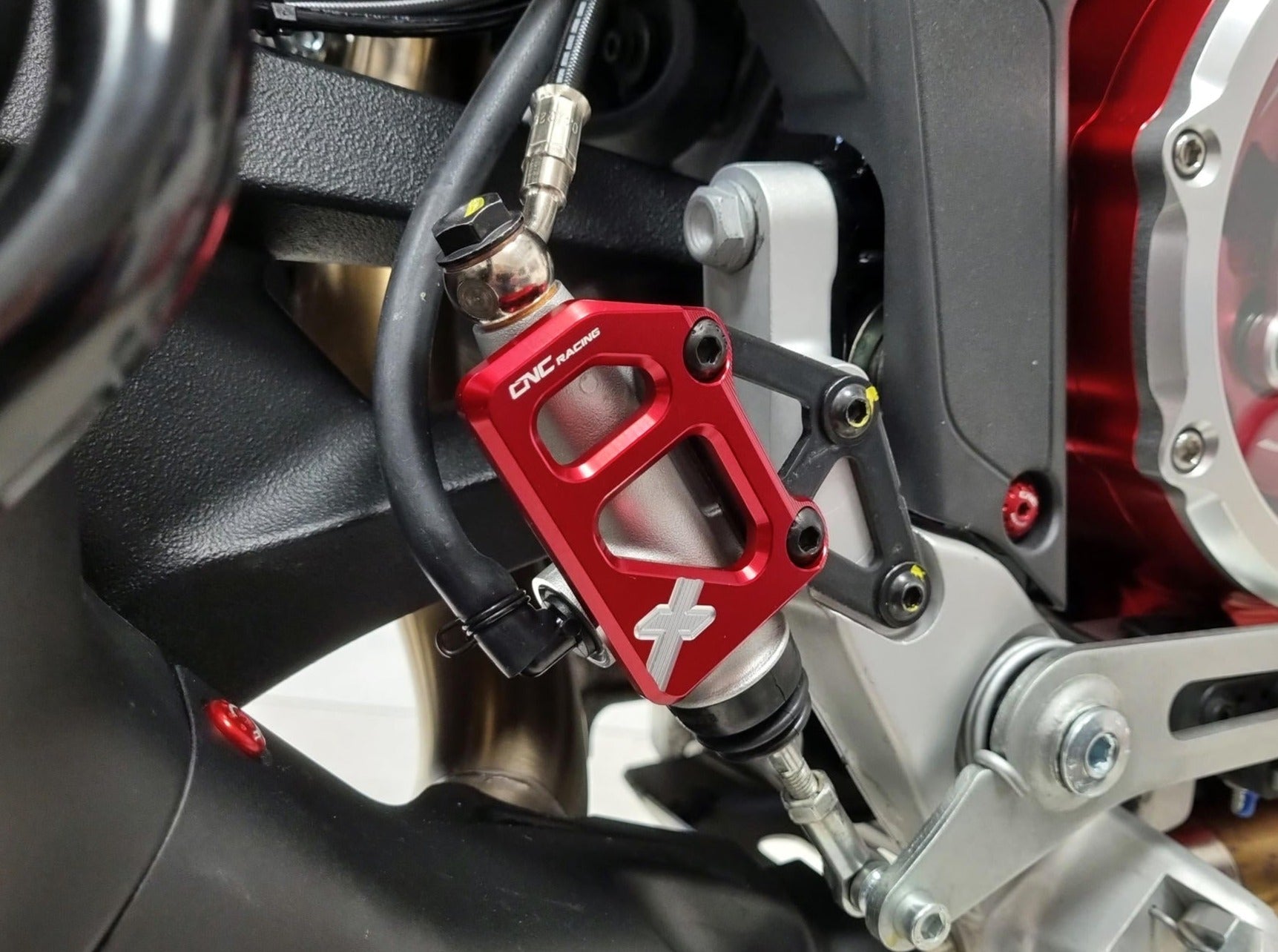 PR324 - CNC RACING Ducati DesertX (2022+) Rear Brake Master Cylinder Protector – Accessories in the Factory Racing Motorcycle Aftermarket Accessories and Parts Online Shop