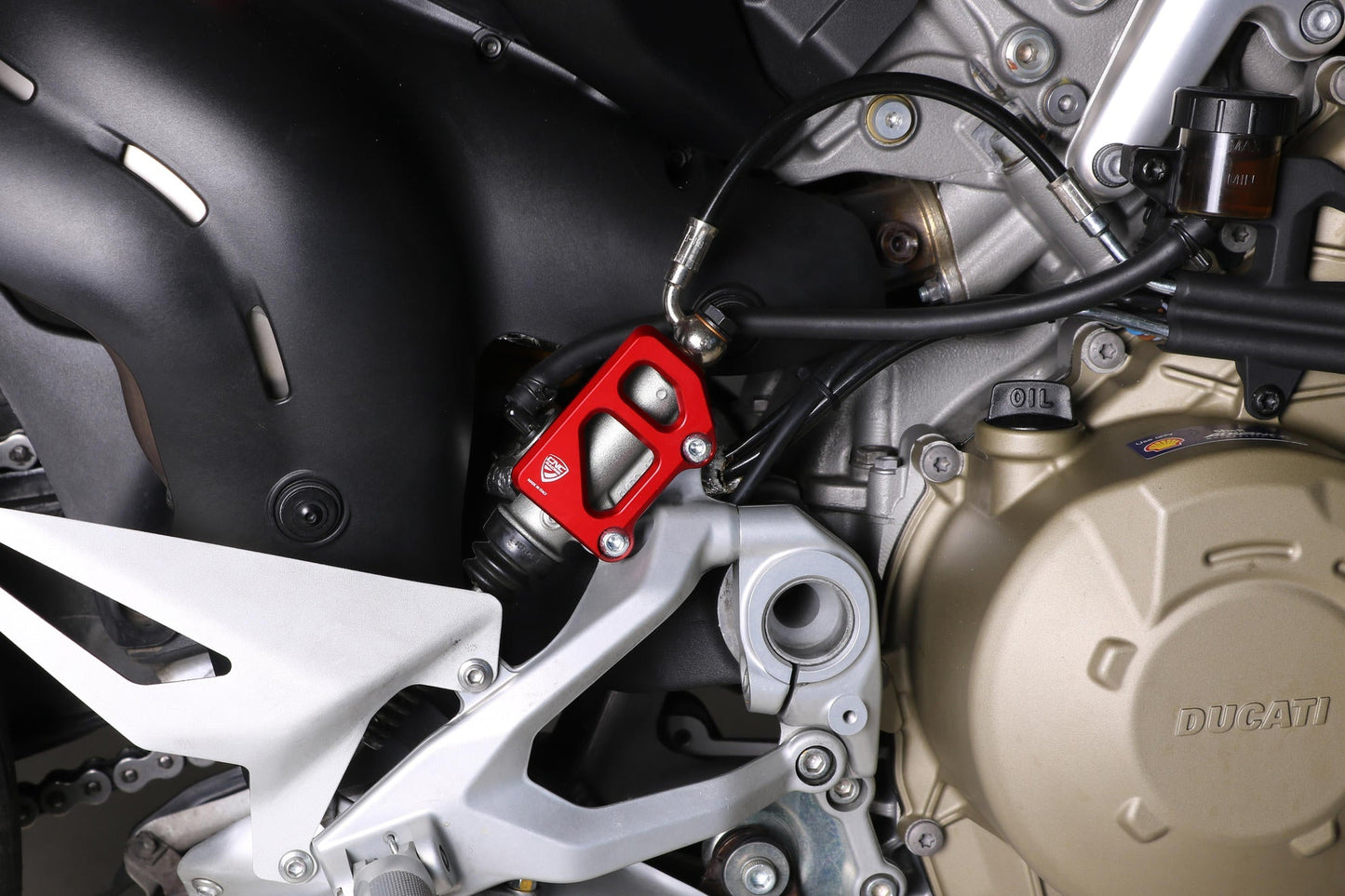 PR325 - CNC RACING Ducati / Moto Guzzi Rear Brake Master Cylinder Protector (for OEM rearset) – Accessories in the Factory Racing Motorcycle Aftermarket Accessories and Parts Online Shop